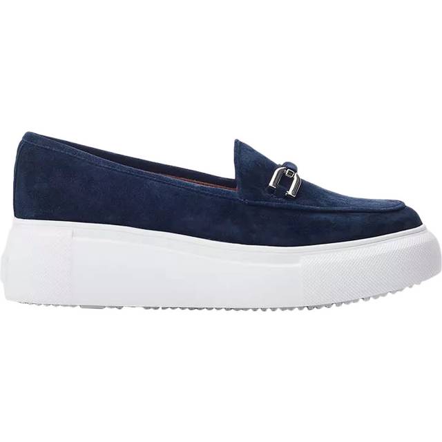 Moda in Pelle Chamomile Suede Loafers, Navy