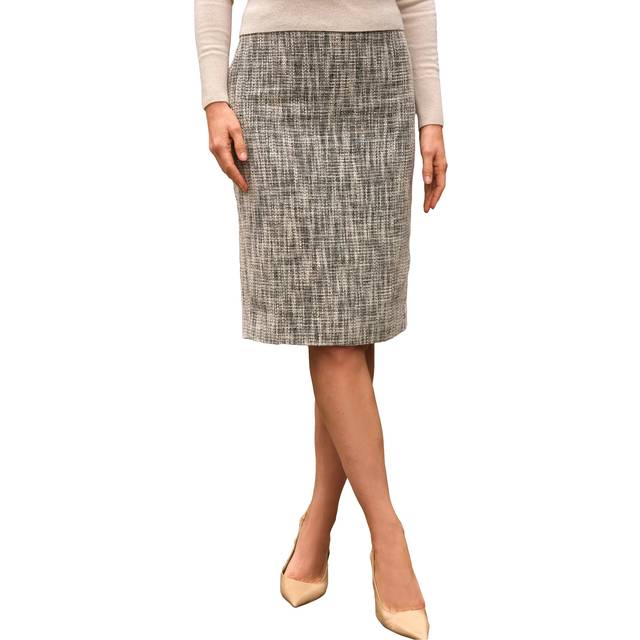 Pure Collection Textured Pencil Skirt, Grey