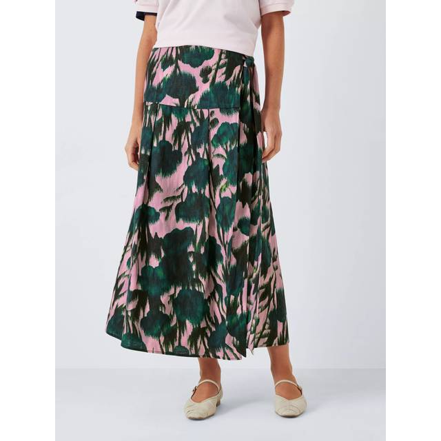 John Lewis Linen Blend Wrap Skirt