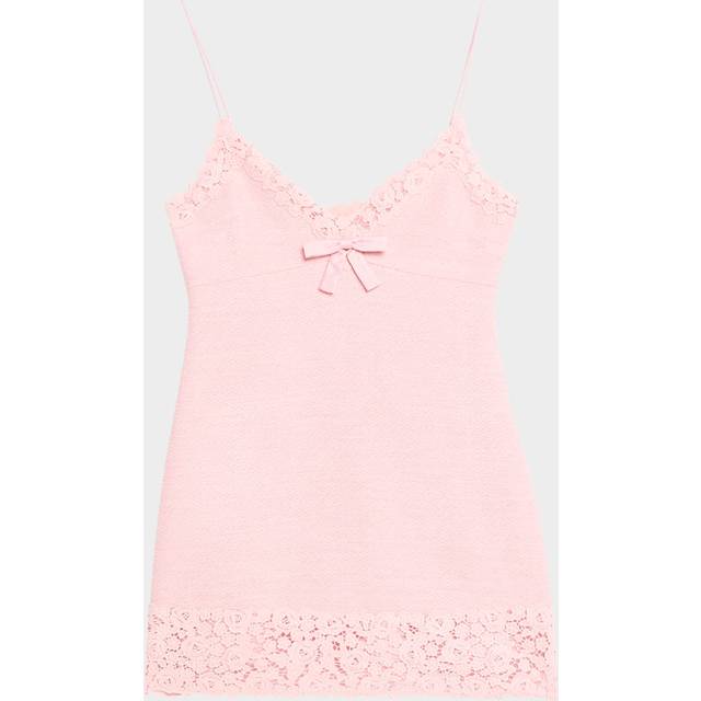 Meva Lace-Trim Tweed Mini Dress - STRAWBERRY SPRITZ - 0