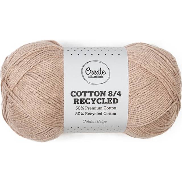 Cotton 8/4 Garn 100 g Recycled Golden Beige A529 Adlibris