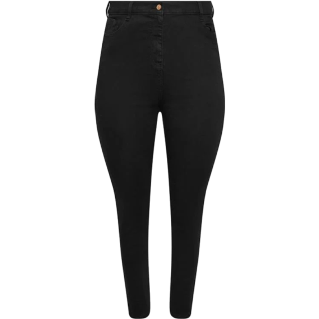 Yours Curve Black Stretch Skinny Ava Jeans, Women's Curve & Plus Size, Yours - Regular 34-36
