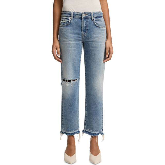 7 For All Mankind Calie Shore Break Straight Ankle Jean