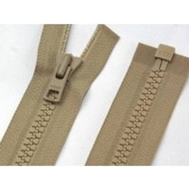 YKK Vislon Chunky Open End Zips Beige