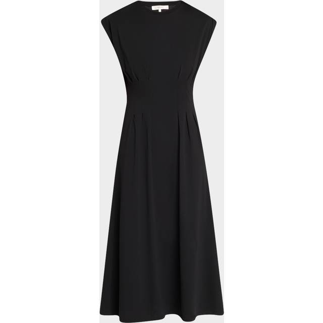 The Jersey Nipped Midi Dress - BLACK - X-Large