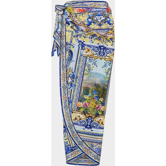 Wall to Wall Wonders Long Eyelet Sarong Coverup - WALL TO WALL WONDERS - Large / X-Large