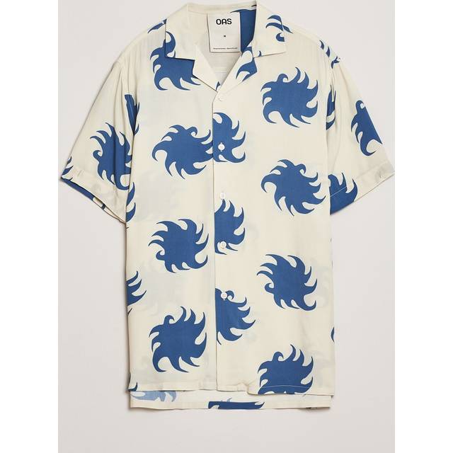 OAS Viscose Resort Short Sleeve Shirt Sky Ember