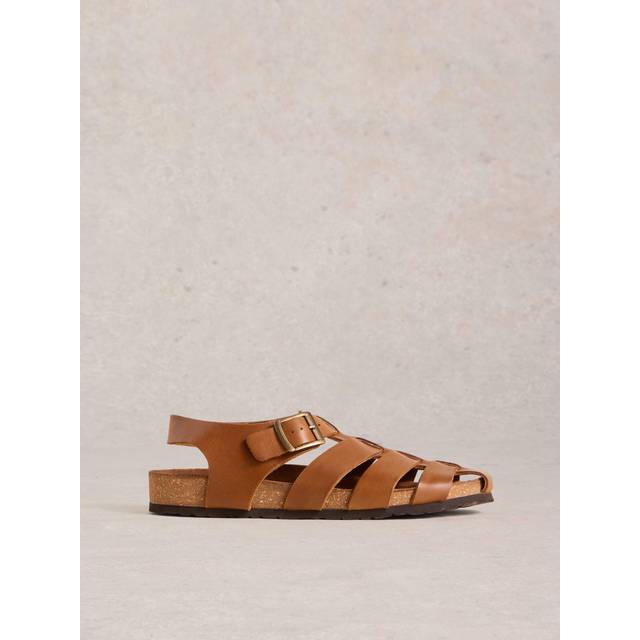 White Stuff Sam Leather Fisherman Sandals, Brown