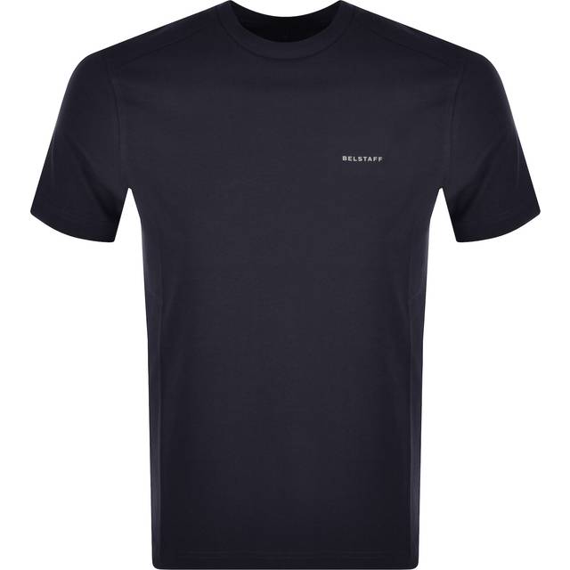 Belstaff Alloy Linear Left Chest Logo T-Shirt - Navy, Navy, Size M, Men