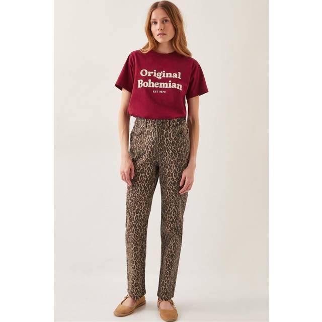 Monsoon Annie Animal Print Jeans, Brown