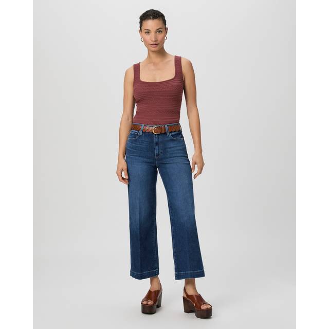 Anessa High-Rise Wide-Leg Ankle Jeans - Kindred - 32