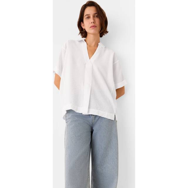 Whistles Sasha Relaxed Fit Shirt, White