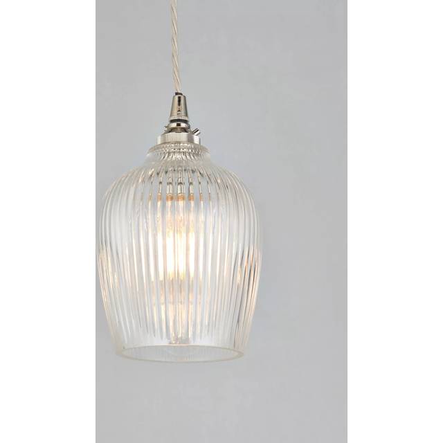 John Lewis Fulbrook Easy-to-Fit Glass Ceiling Shade, Clear