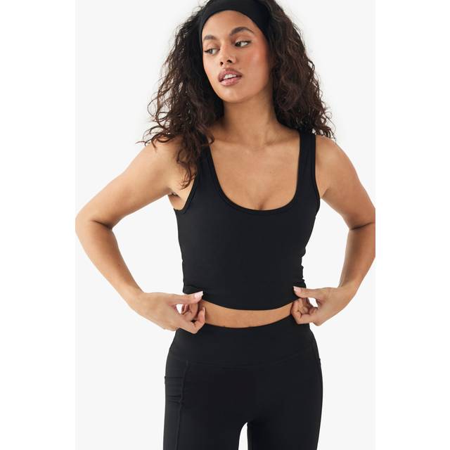 Womens Dsgn Studio Supersoft Peached Sculpt Padded Sports Bra - Black - Xl, Black