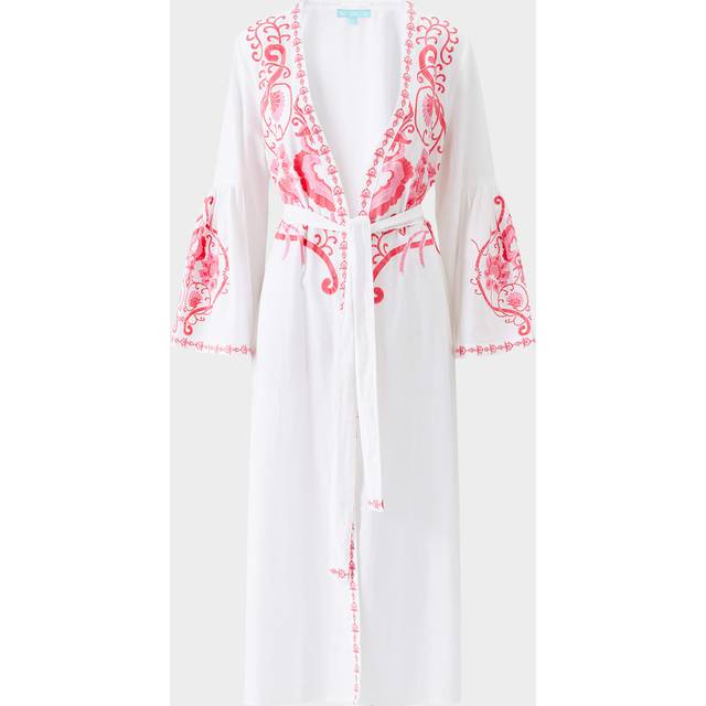 Romilly Embroidered Kaftan Coverup - WHITEPINK