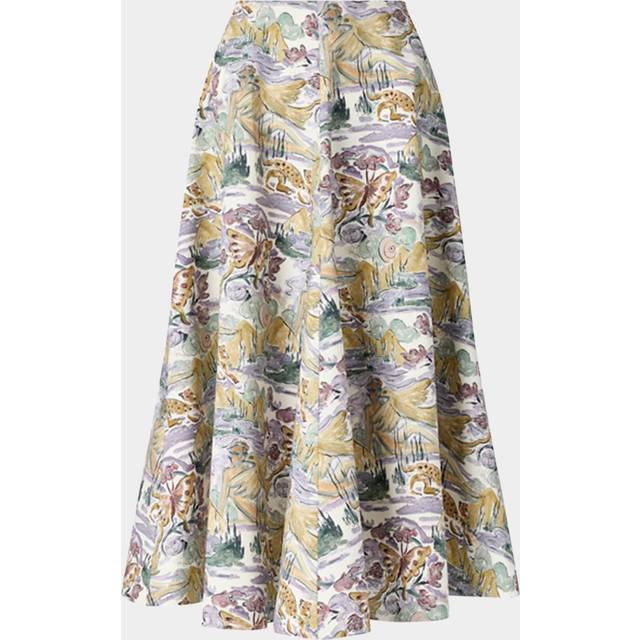 Varda Printed Midi A-Line Skirt - IVORY MYTHICAL ALLOV - 42 FR (10 US)