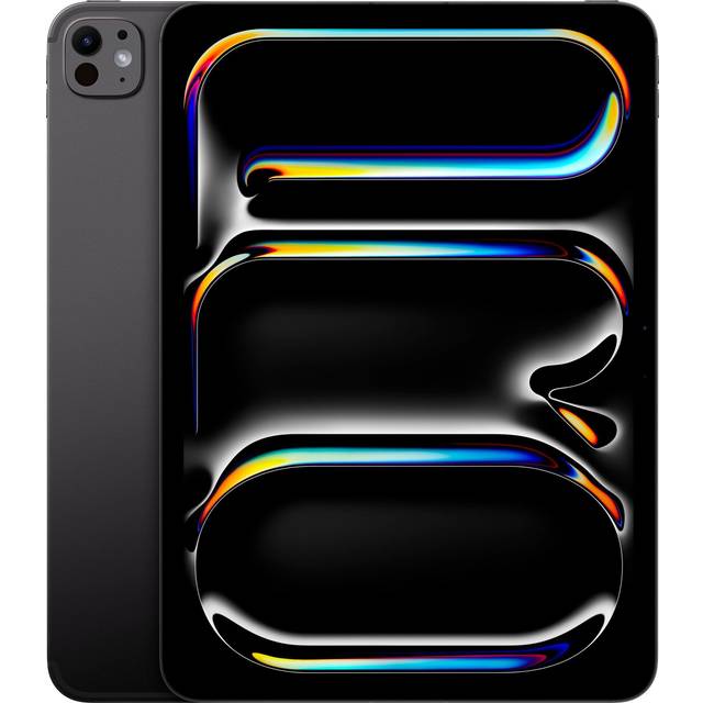 Apple 11" iPad Pro (M4): Ultra Retina XDR Display, 256 GB, 12 MP Querformat Frontkamera/12 MP Rückkamera, LiDAR Scanner, WLAN 6E und 5G Mobilfunk mit eSIM, Face ID, Standardglas – Space Schwarz