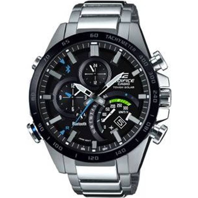 CASIO EDIFICE Quartz Waterproof Solar Powered Stainless Steel Strap Mens Black Analog EQB-501XYDB-1AMPR - Free