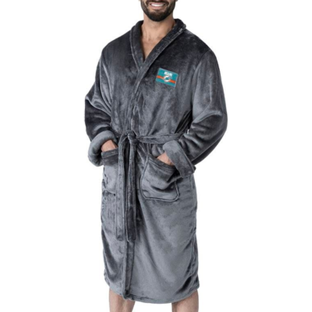NORTHWEST NFL Miami Dolphins Silk Touch Bath Robe  Large/X-Large  Rollout Charcoal