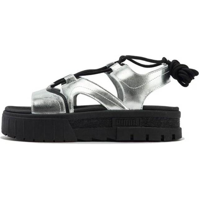 (WMNS) PUMA Cilia Wedge Sandals 'Silver' 399502-01 - Silver/Black - 7.5