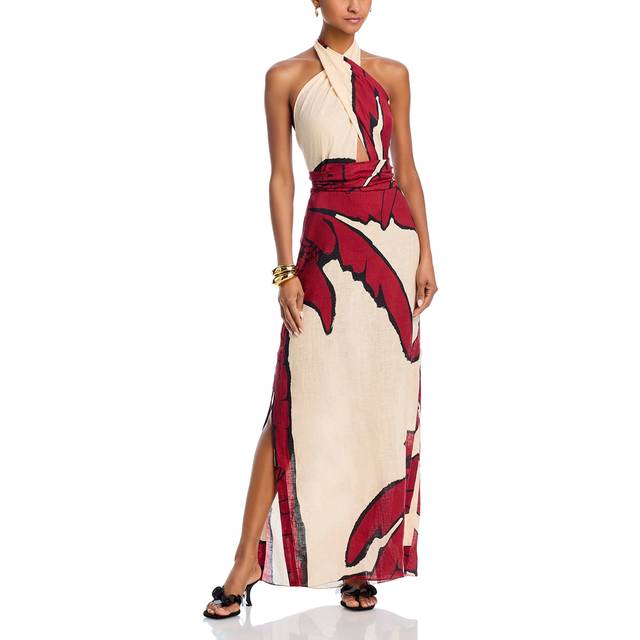 Johanna Ortiz Wonders Of The Sea linen maxi dress - neutrals (UK 16)
