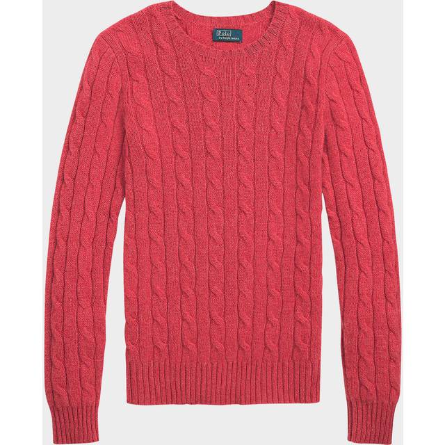 Cable-Knit Cashmere Sweater - FLAME HEATHER 25 - X-Large