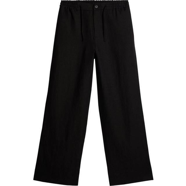 J.Lindeberg Noah Drape Linen Pants Black