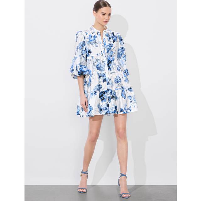 Junia Embroidered Collar Mini Shirtdress - AFFECTION SMALL - 6