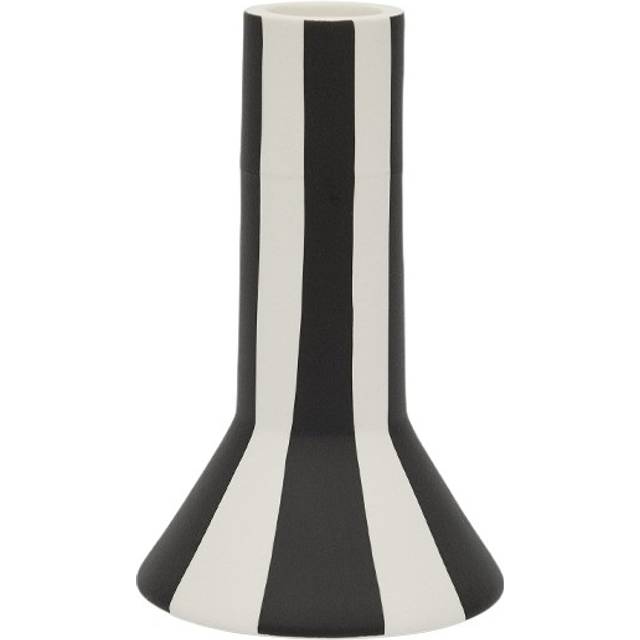 OYOY Toppu candle holder tall 11 cm White-black