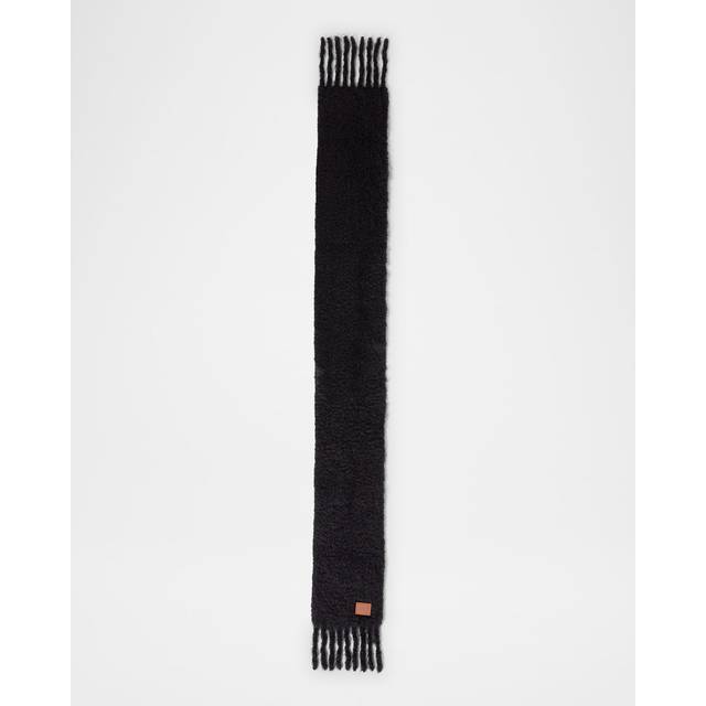 Loewe Anagram mohair and wool-blend scarf - black (One Size)