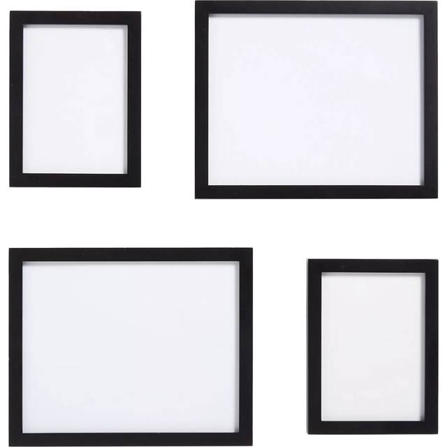 John Lewis Gallery Set Multi-aperture Photo Frames, 4 Photo, Black