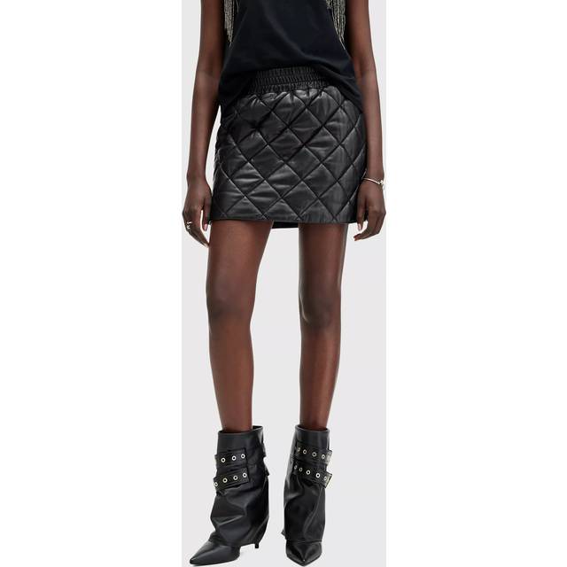 AllSaints Ottie Quilted Skirt, Black