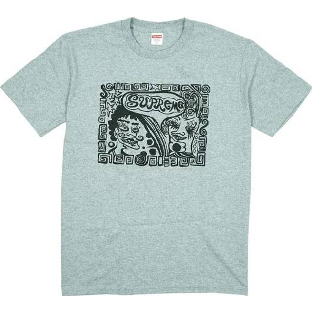 Supreme FW18 Faces Tee Heather Abstract Human Face Short Sleeve Unisex SUP-FW18-472 - Grey - L