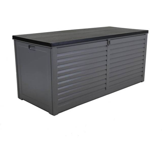 Charles Bentley 490L Gallon Water Resistant Plastic with Lock in Gray/Black (64.4cm H X 146.4cm W X 61cm D)
