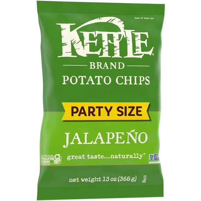 Kettle Brand Potato Chips Party Size Jalapeno 13 oz