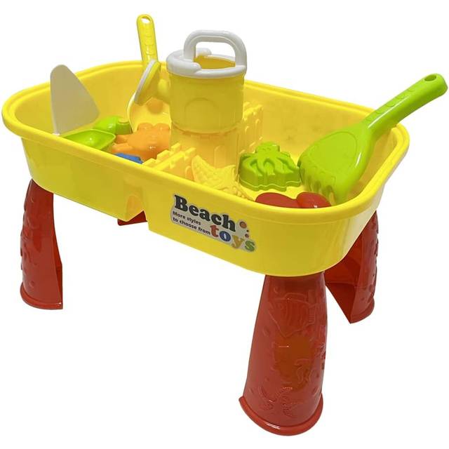 2 In 1 Sand And Water Table Children's Kids Outdoor Play Sand Garden Sandpit Toy Yellow, 5060459944008