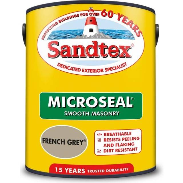 Sandtex 5L Smooth Masonry Paint  French Grey
