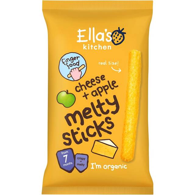Ella's Kitchen Organic Cheese and Apple Melty Sticks Baby Snack 7+ Months