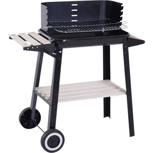Symple Stuff 145cm Charcoal BBQ - Satin Black (56cm W)