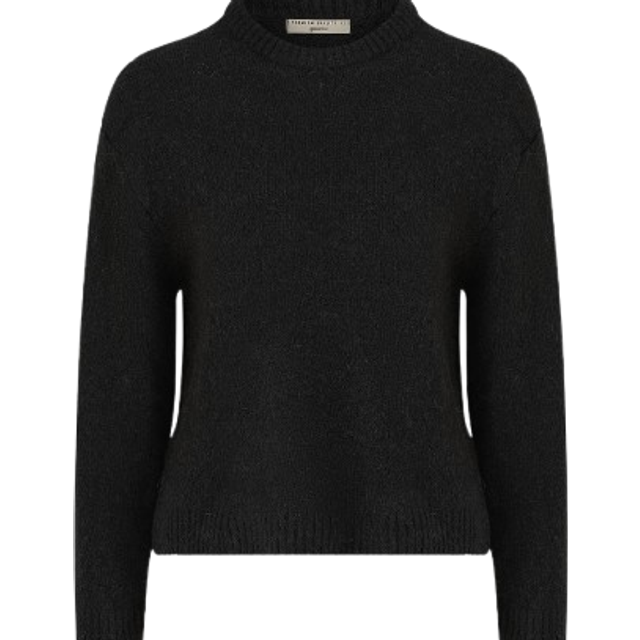 Gina Tricot - Tröja Crew Neck Knitted Sweater - Svart