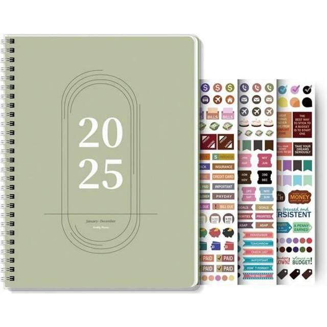 BUBU 2025 Monthly Planner/Calendar - Monthly And Weekly Planner From Jan 2025 - Dec 2025,Spiral Planner Notebook With To Do List Tasks,Goals,Notes Back To
