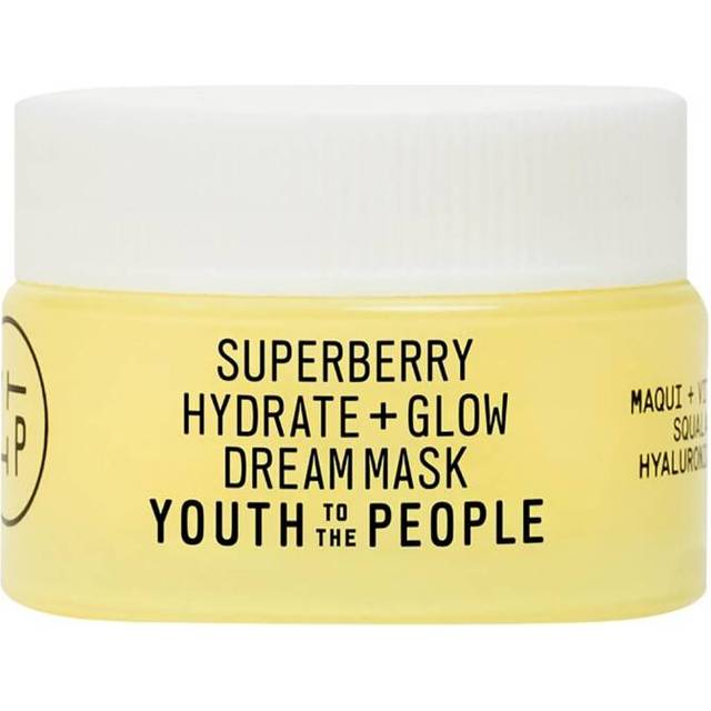 Youth To The People Superberry Hydrate  Glow Dream Mask Vitamin C Face Moisturizer Plumps  Brightens Skin Treats Dullness  Uneven Tone Vegan