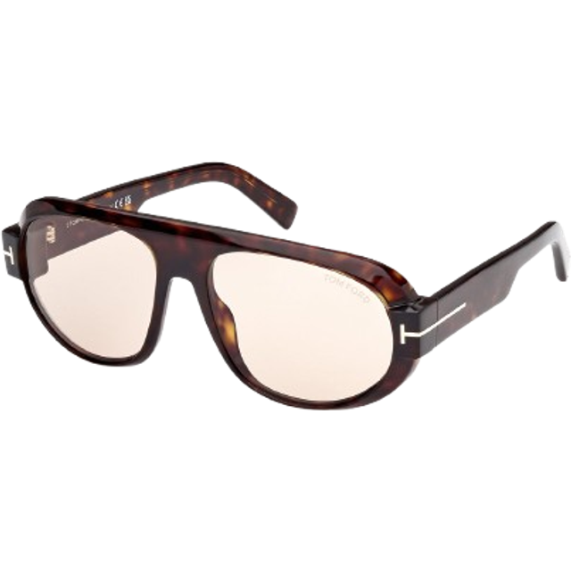TOM FORD Man FT1102 BLAKE-02 52E Solglasögon Acetat Havana Brun Pilot Fotokromatisk