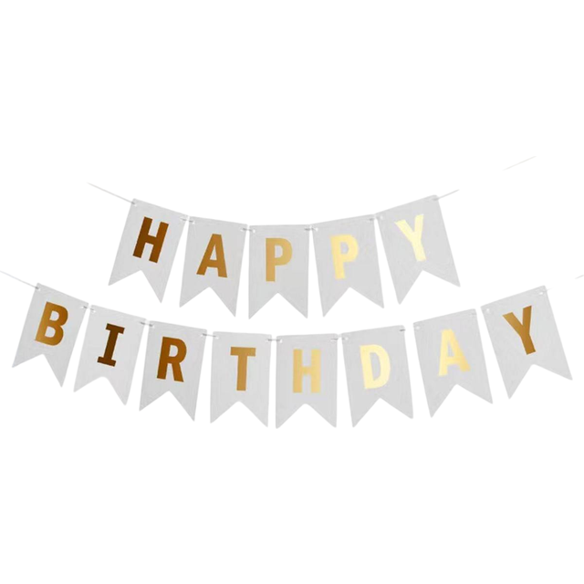 SHEIN 1pc Foil Gold Fish Tail Shaped Happy Birthday Banner For Party Decoration,