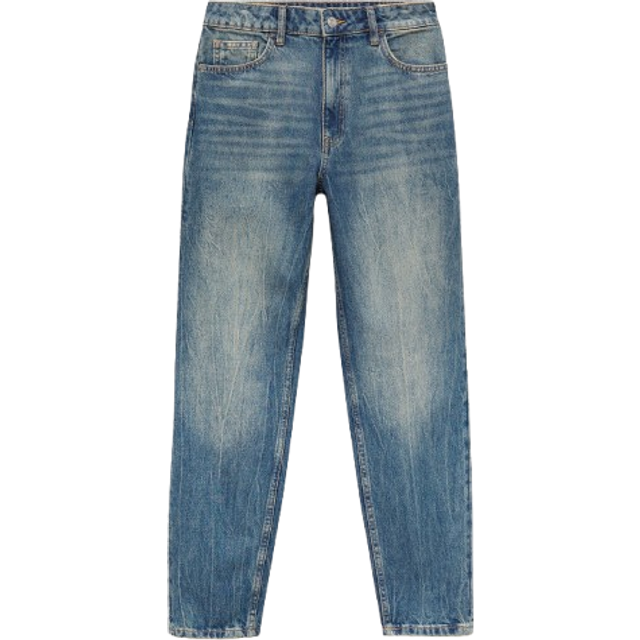 Mom2000 high-rise jeans dark vintage blue - Woman - 4 - MANGO - Dark Vintage Blue
