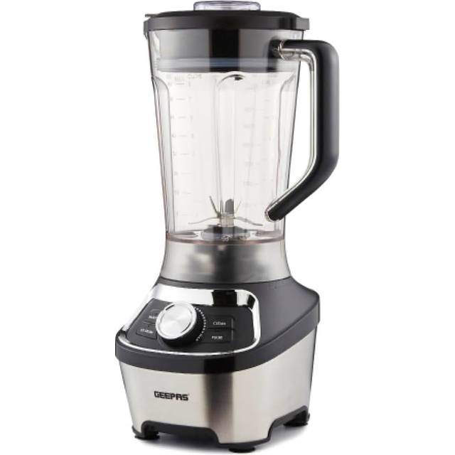 GEEPAS Electric Jug Blender Smoothie Maker, 1200W - Black;Silver (1.8ml)