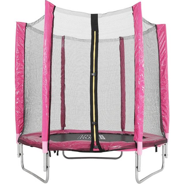 5FT Children and Adults Outdoor Trampoline with Safety Fence for Leisure Trampoline - Pink - One Size