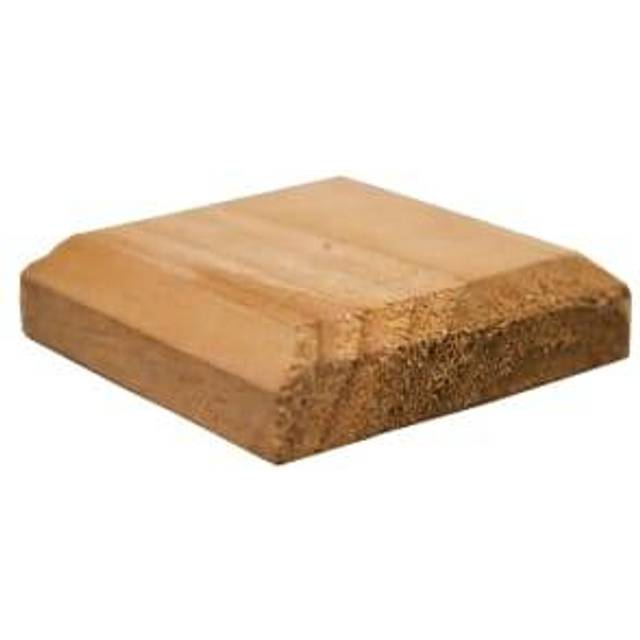 Forest Garden Timber Fence Post Cap - 100 x 100mm - Natural