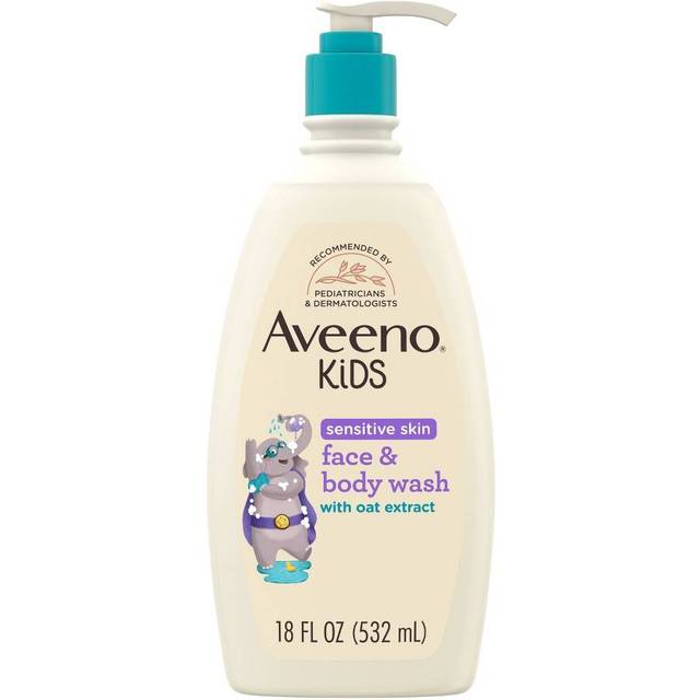 Aveeno Kids Face & Body Wash Sensitive Skin Lightly Scented 18 fl oz