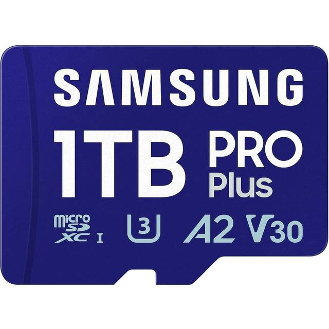 Samsung MicroSDXC-minneskort, PRO Plus MB-MD1T0SA/EU, 1 TB, läshastighet upp till 180 MB/s